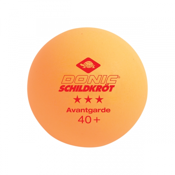 Schildkröt - 3 Stern Avantgarde, Poly 40+ Qualität, 3er Box, Orange - Tischtennisball
